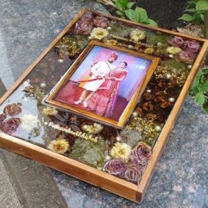Resin Wedding Garland Photo Frame