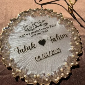 Wedding Date Epoxy Resin Photoframe