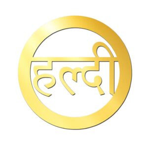 Haldi text Acrylic Cut