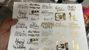Metallic Gold Celebration Sticker Sheet