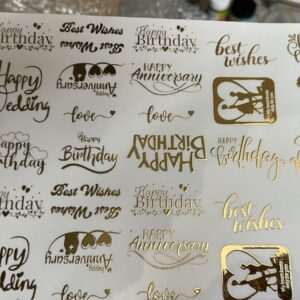 Metallic Gold Celebration Sticker Sheet