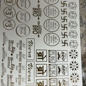 Raksha Bandhan Metallic Sticker Sheet