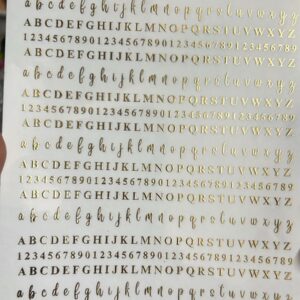 Metallic Gold Alphabet & Number Sticker Sheet