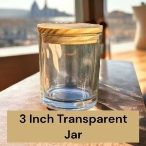 3-Inch Glass Candle Jar with Lid