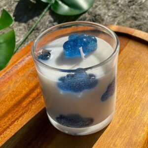 Cloud Candle – Blue Wax Embeds, Scented