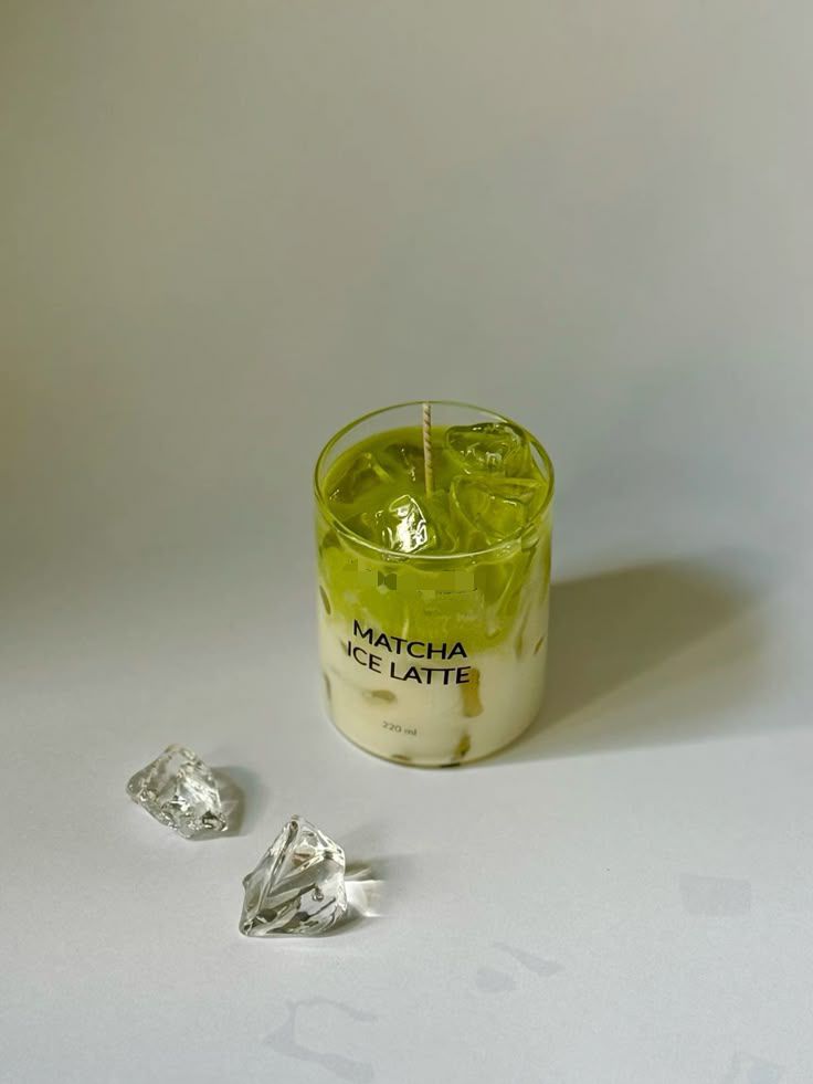 Matcha Ice Latte Candle – Layered Soy Wax