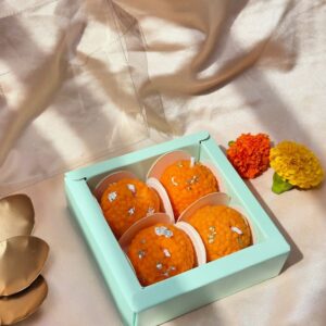 Laddoo Candle Set – Festive Motichoor, Box of 4