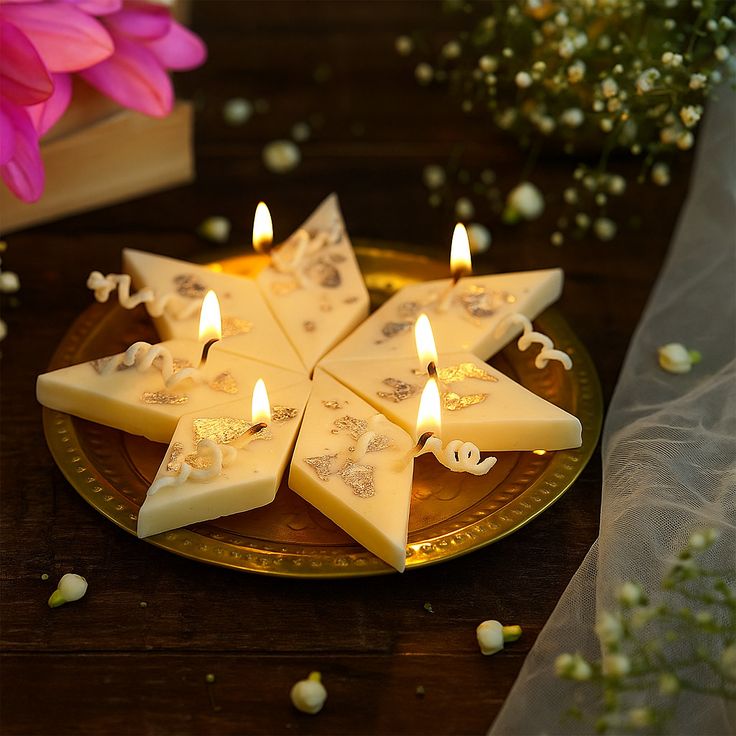 Kaju Katli Soy Candle – Traditional Shape
