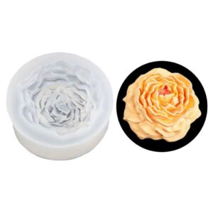 Peony Candle Mould – Silicone, Intricate Flower Design